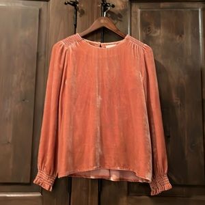 Sézane velvet blouse